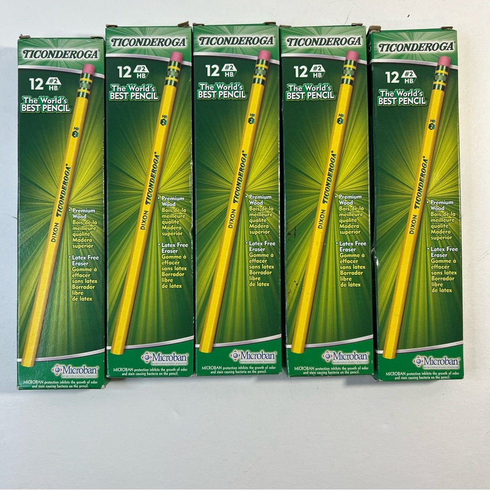 Dixon Ticonderoga pencils - 5 boxes total 60 pencils